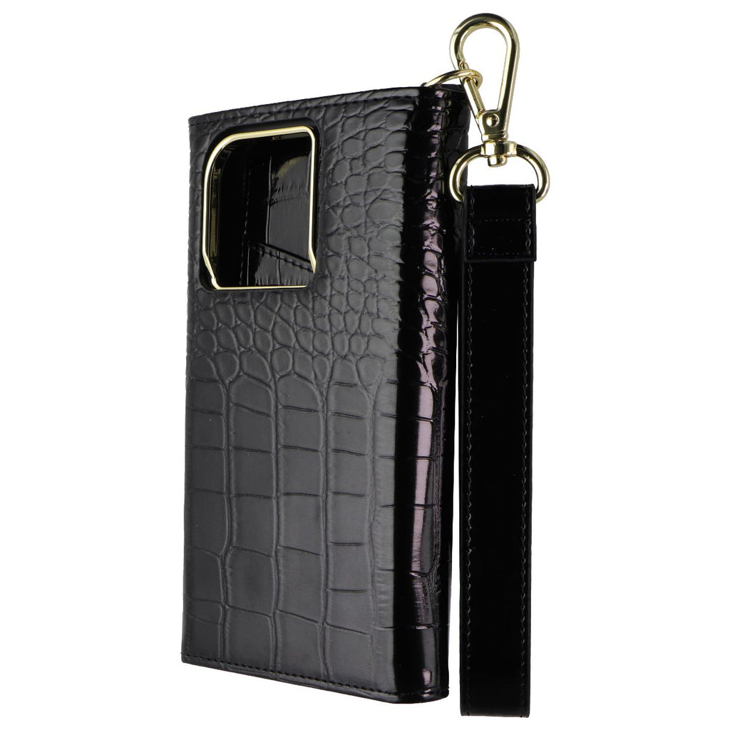 Elizabeth James Wristlet Folio for MagSafe for Apple iPhone 15 Pro - Black Croc - New