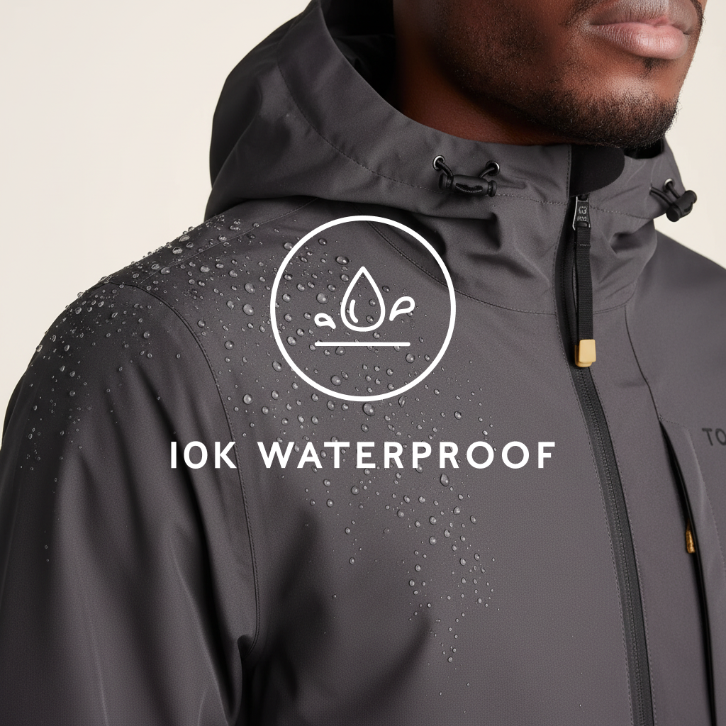 Ellon Mens Waterproof Jacket - Black/Deep Slate - Image 8