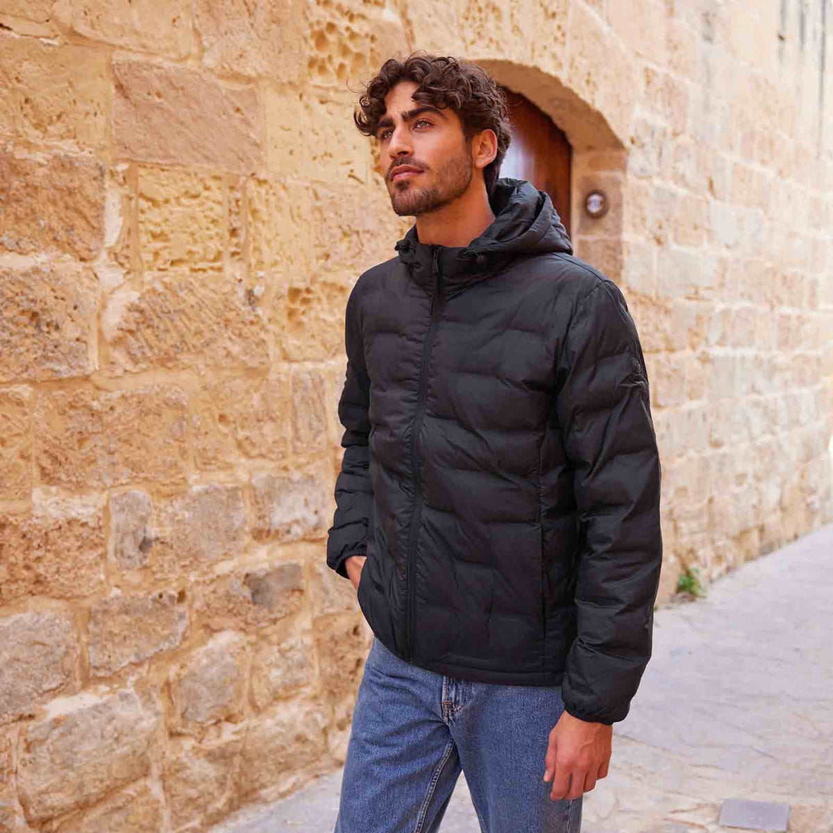 Fender Mens Shower Resistant Insulated Jacket - Black - Image 3
