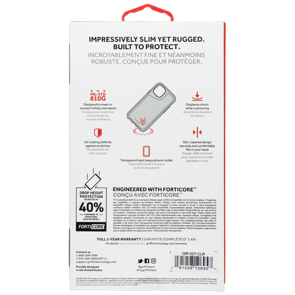 Griffin Survivor Strong Case for Apple iPhone 11 Pro Max - Clear - New - Image 2