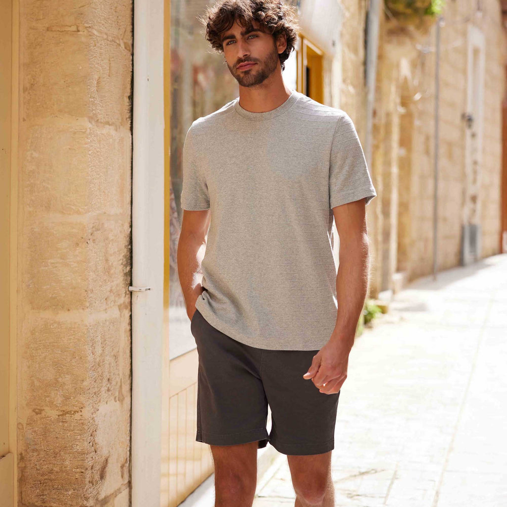 Goodman Mens Supersoft T-Shirt - Light Grey Marl - Image 3