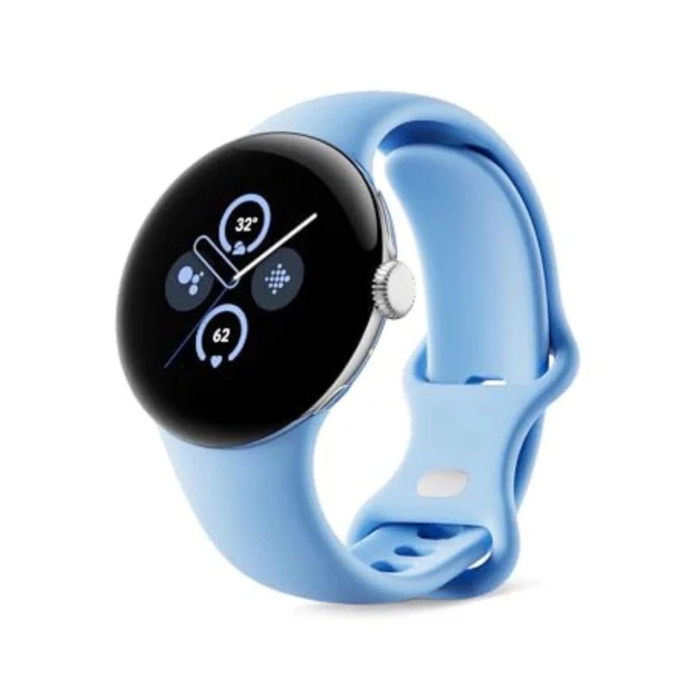 Google Pixel Watch 2 - Polished Silver Case with Bay Active Band - Wi-Fi - GA05032-US