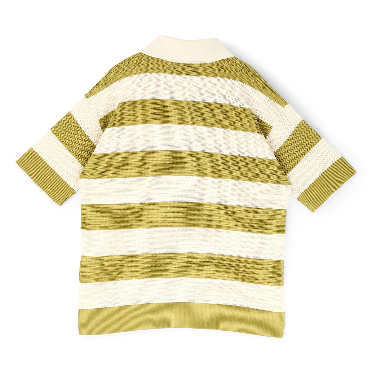AMI Paris Short Sleeves Polo With AMI De Couer Patch (Blanc creme/Matcha) - Image 2