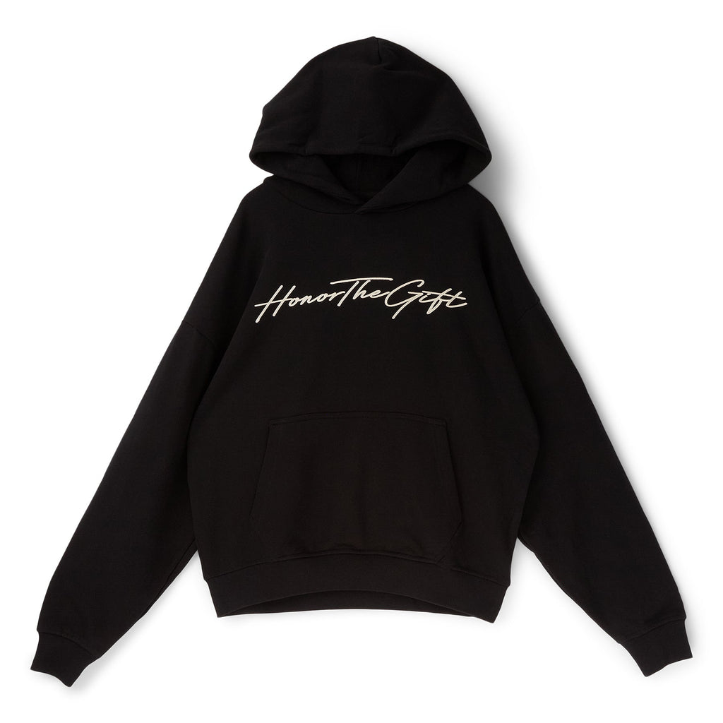 Honor The Gift Script Hoodie (Black)