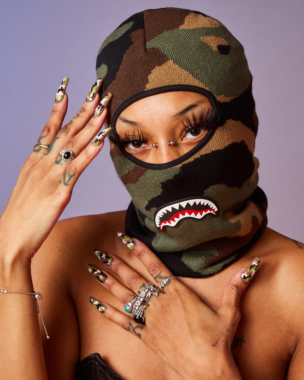 Camo Shark Ski Mask - Image 4