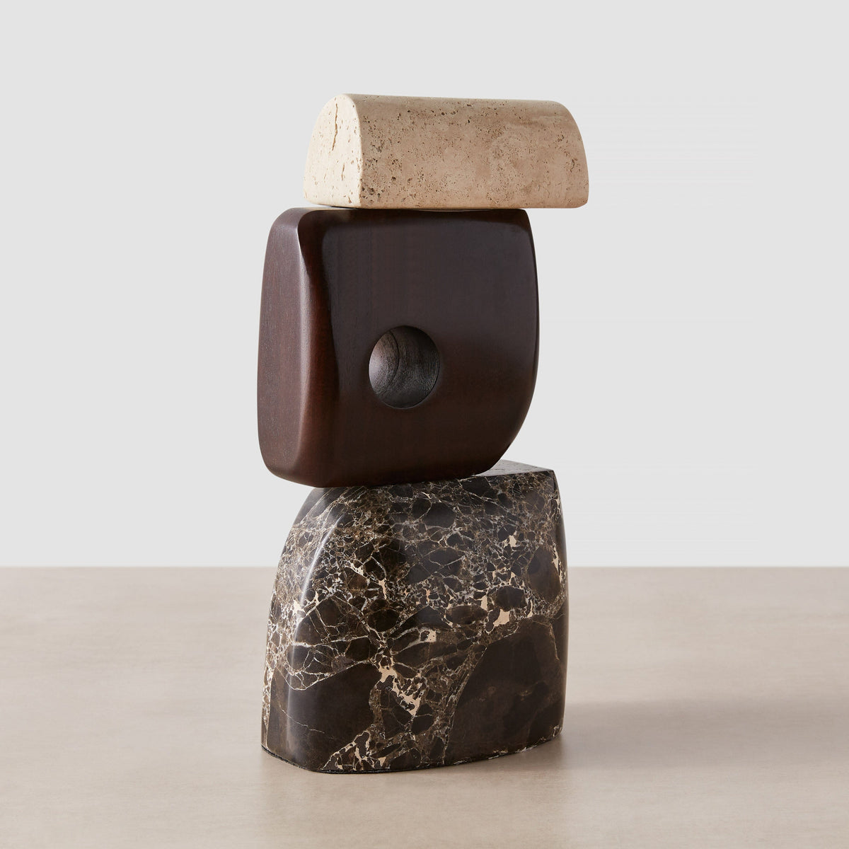 Hari Stone and Wood Sculpture - Image 4