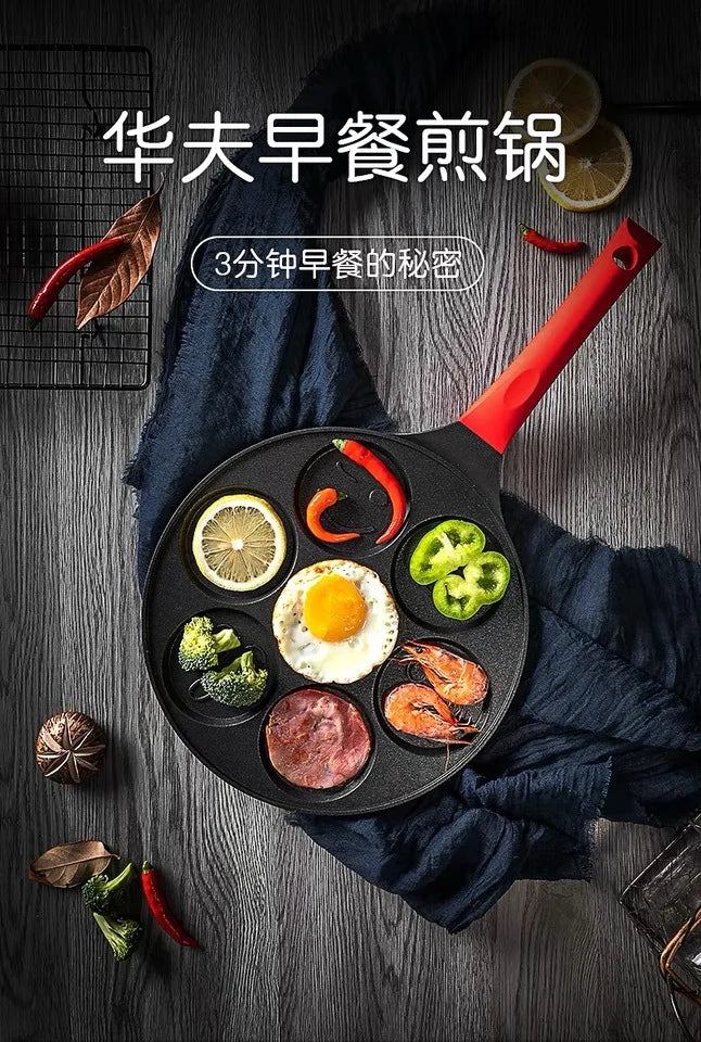Seven-Hole Breakfast Nonstick Frying Pan - Image 6