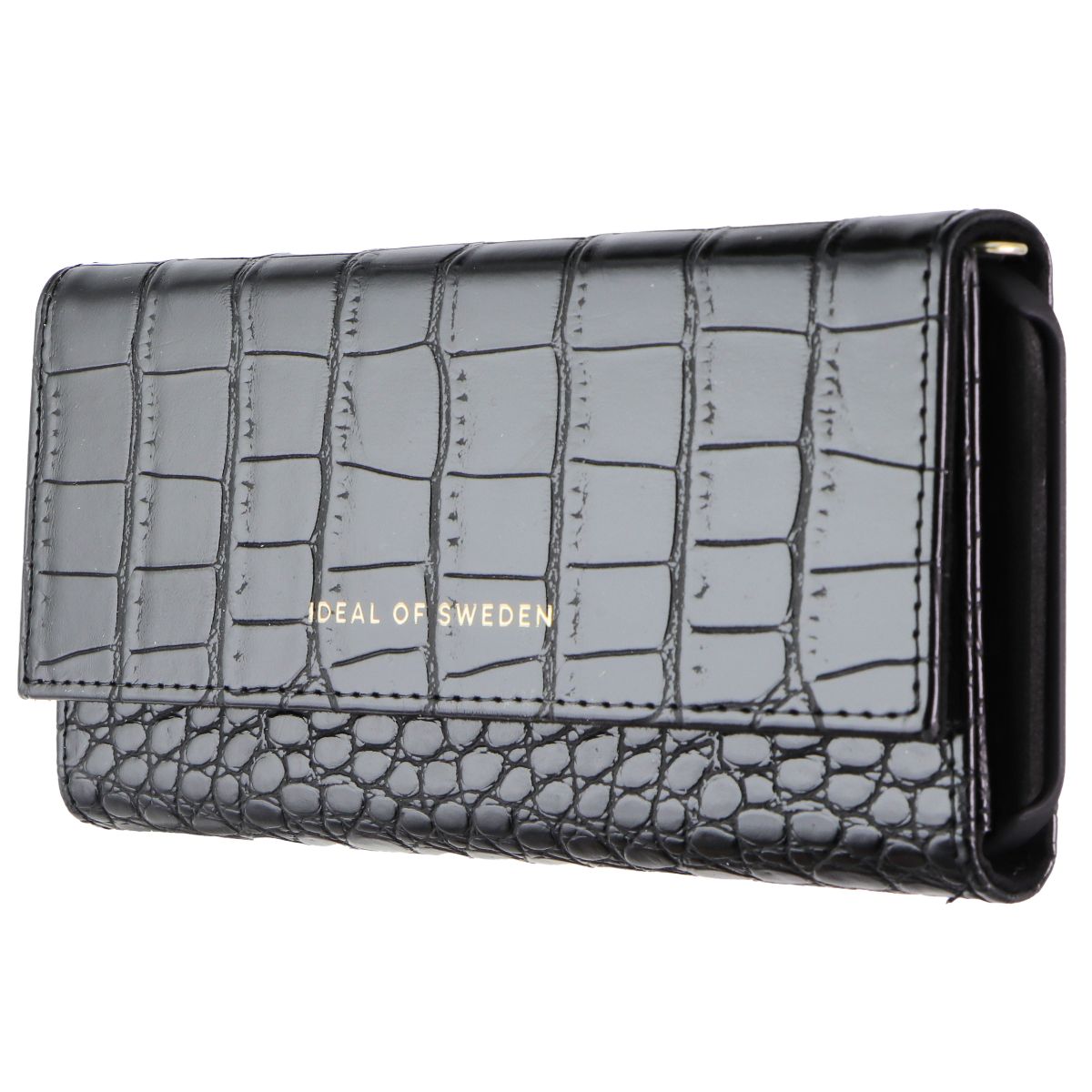 iDeal of Sweden Signature Clutch Case for iPhone 12 and 12 Pro - Jet Black Croco - New
