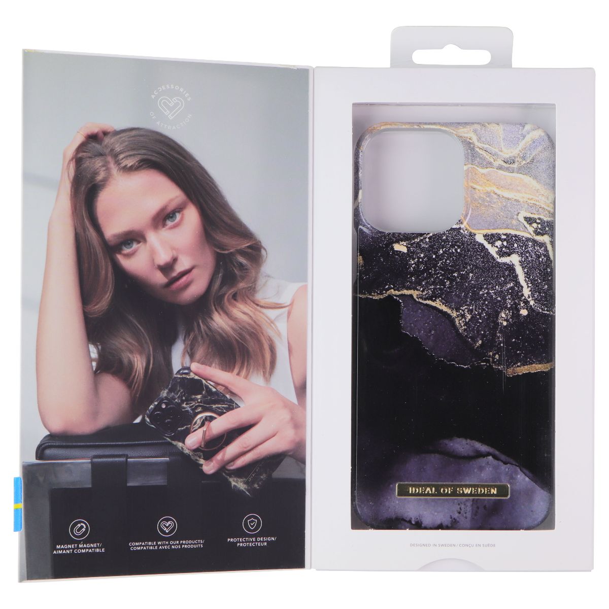 iDeal of Sweden Printed Case for iPhone 13 Pro Max - Golden Twilight Marble - New - Image 3