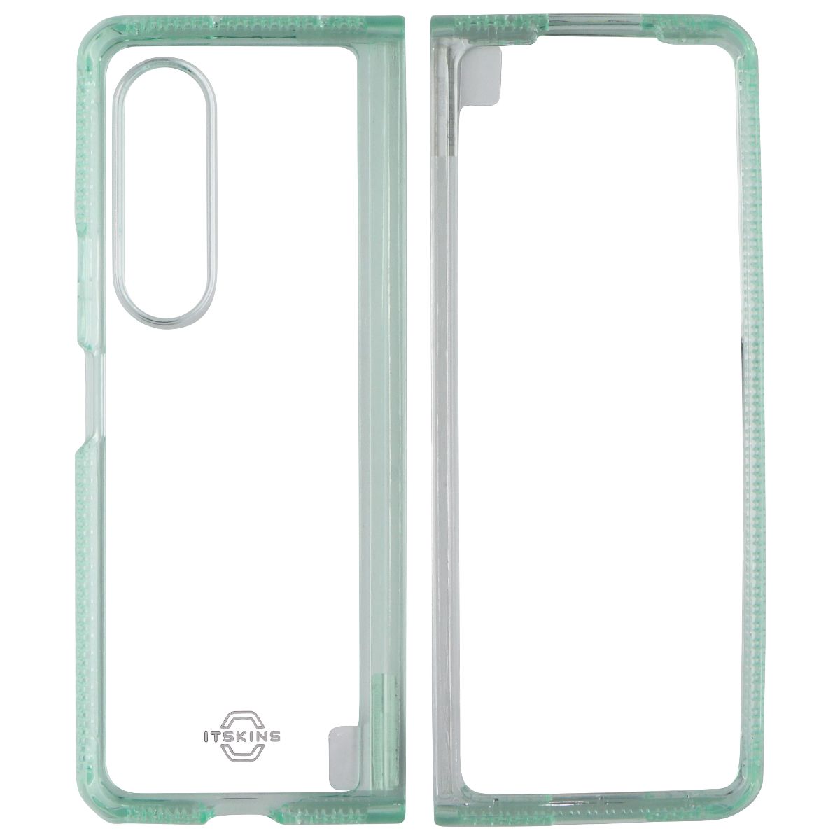 iTSKINS Hybrid R // Clear Case for Samsung Galaxy Z Fold3 5G - Green/Clear - New - Image 2