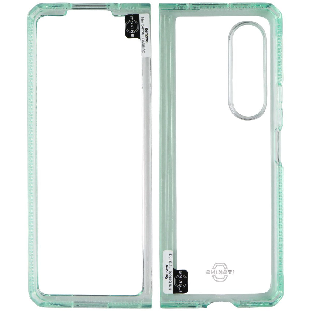 iTSKINS Hybrid R // Clear Case for Samsung Galaxy Z Fold3 5G - Green/Clear - New - Image 3