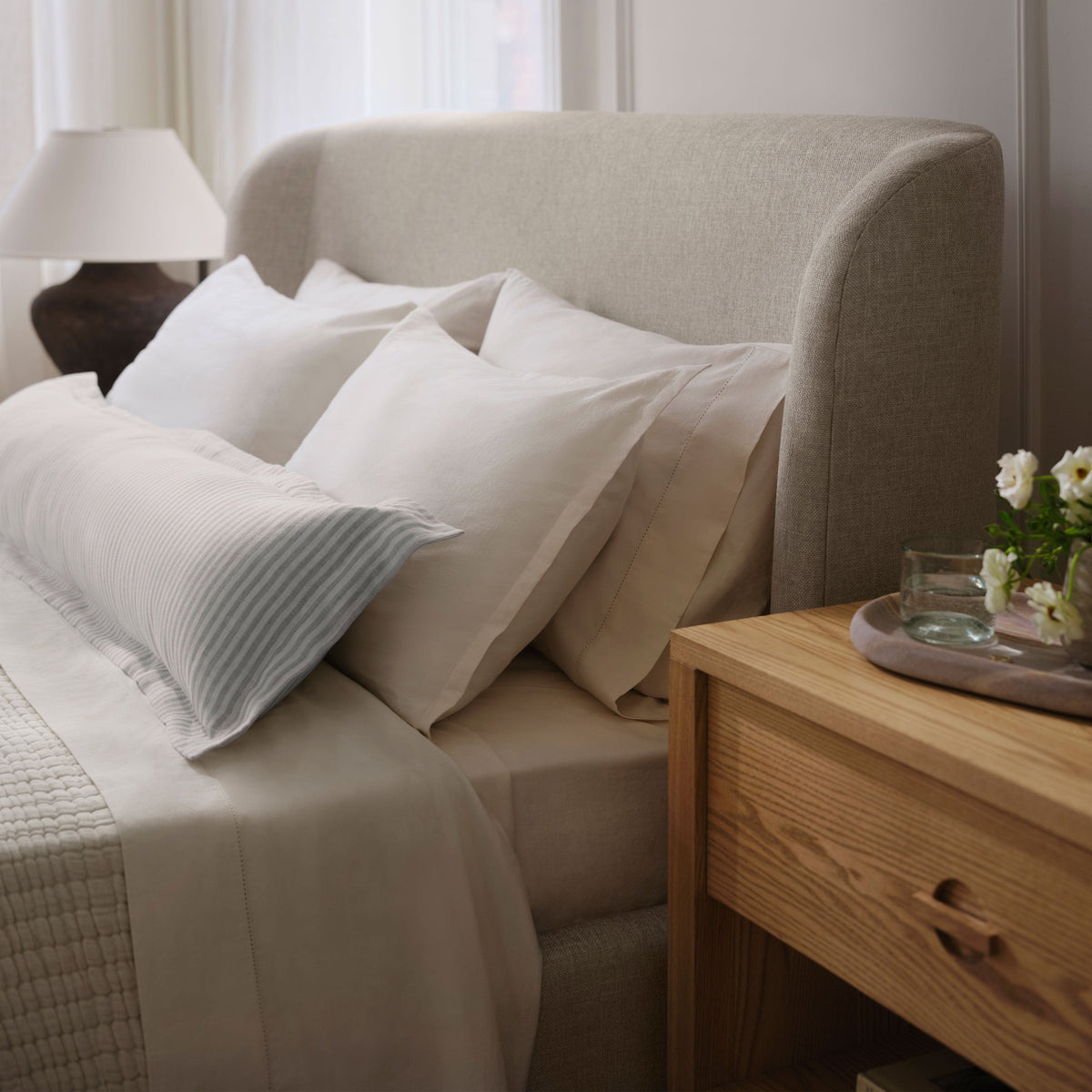 Stonewashed Organic Cotton Percale Sheet Set - Image 14