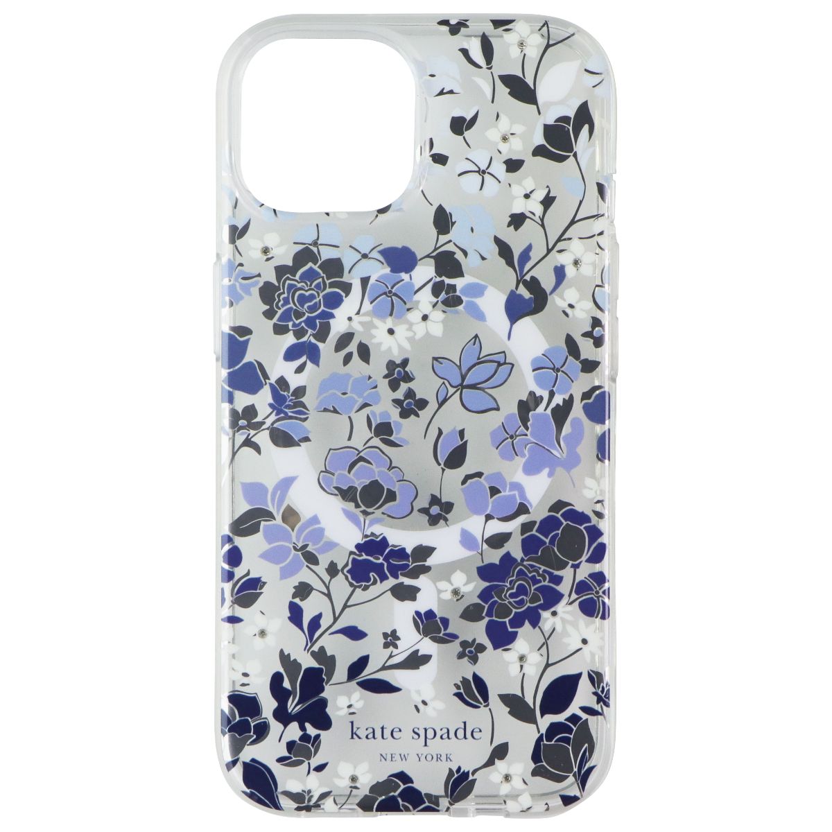 Kate Spade Protective Case for MagSafe for iPhone 16e - Flowerbed Blue Gems - New - Image 2