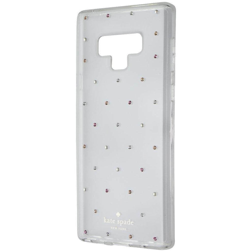 Kate Spade Hardshell Case for Samsung Galaxy Note9 - Clear with Pin Dot Gems - New