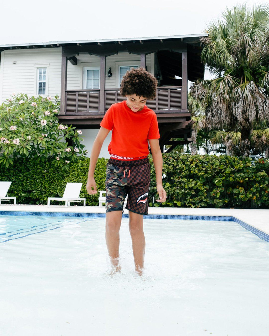 Kids Checks & Camo Swim Trunks - Image 4
