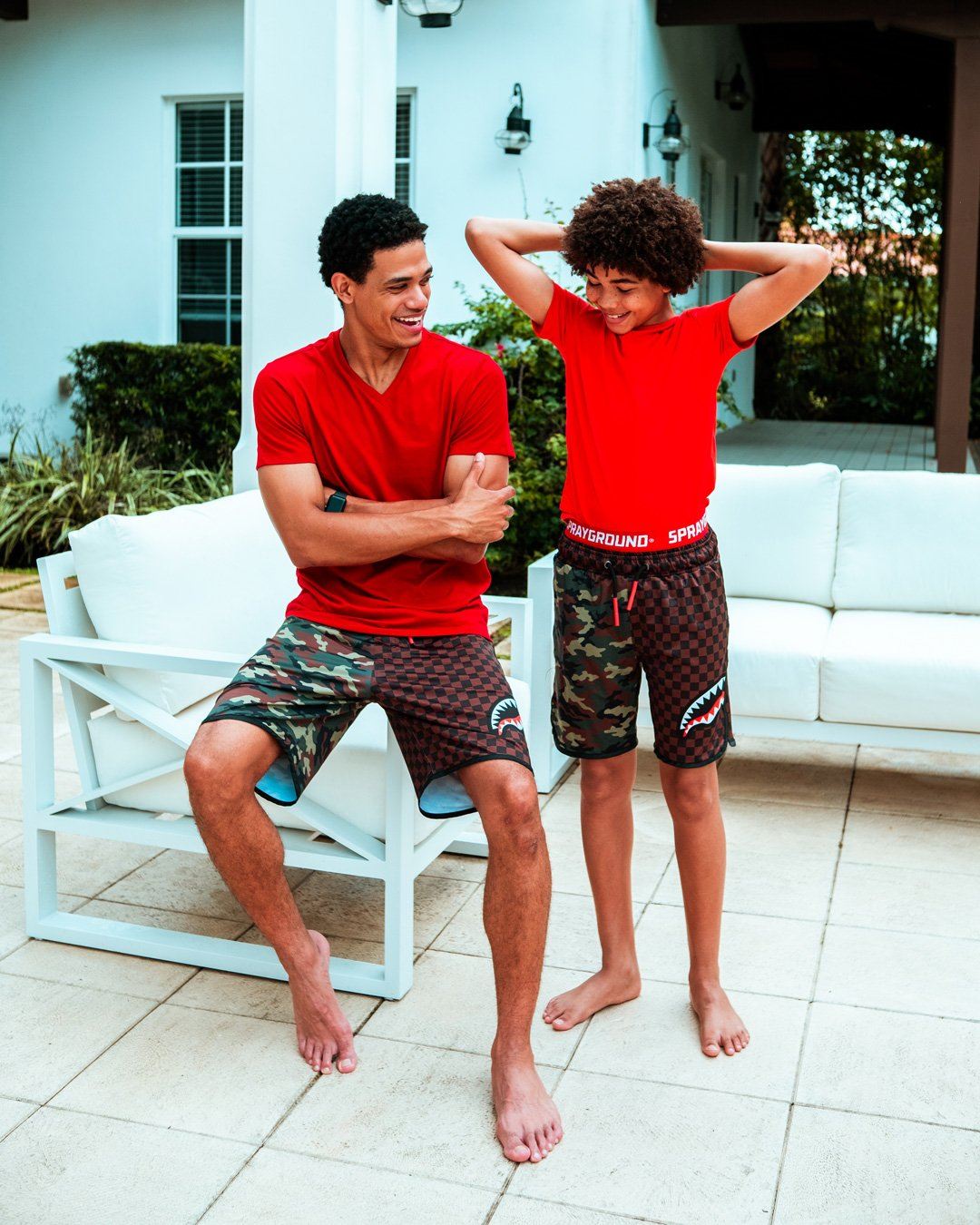 Kids Checks & Camo Swim Trunks - Image 7