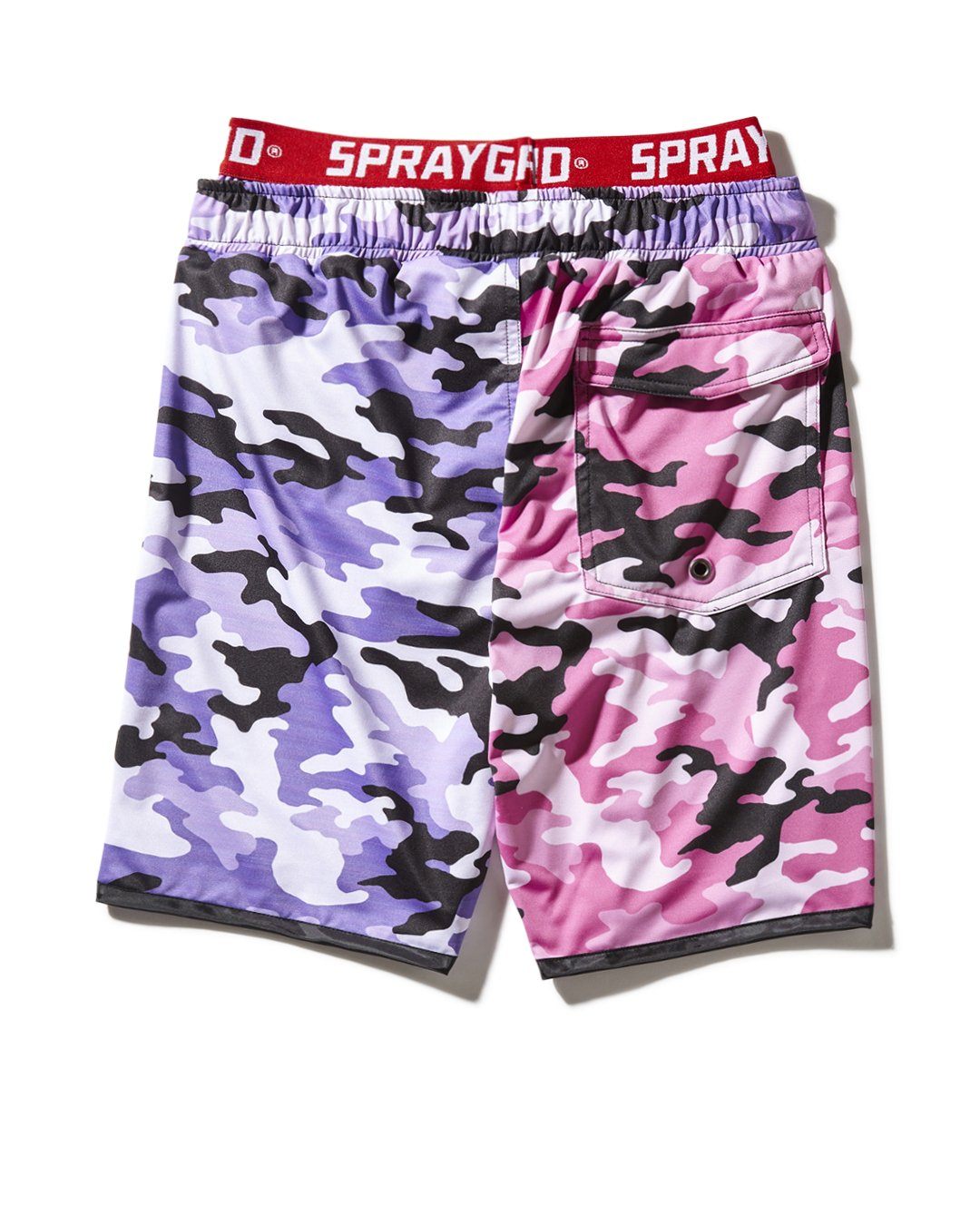 Kids Split Camo Swim Trunks - Image 5