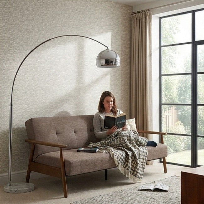 Oslo Mid-Century Modern Tufted Sofa Bed - Oatmeal - Image 3