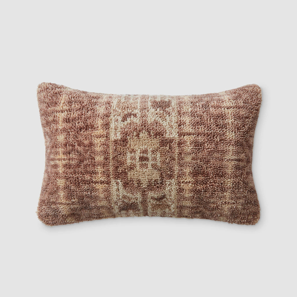 Krisha Hand-Knotted Lumbar Pillow - Mulberry