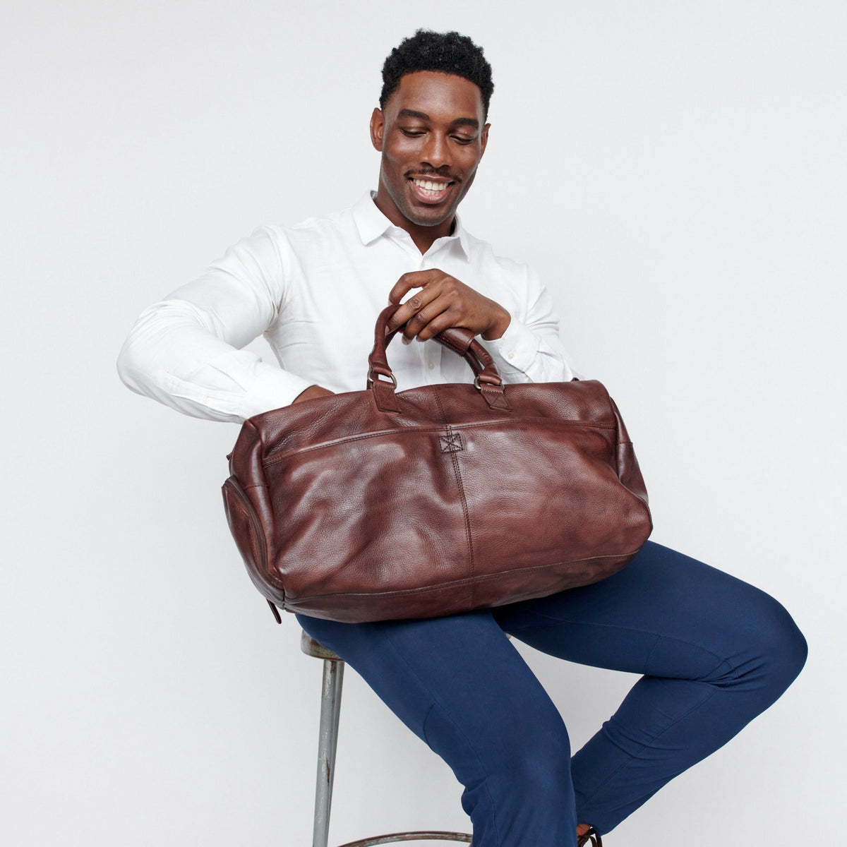 Charleston Leather Duffel Bag - Image 14