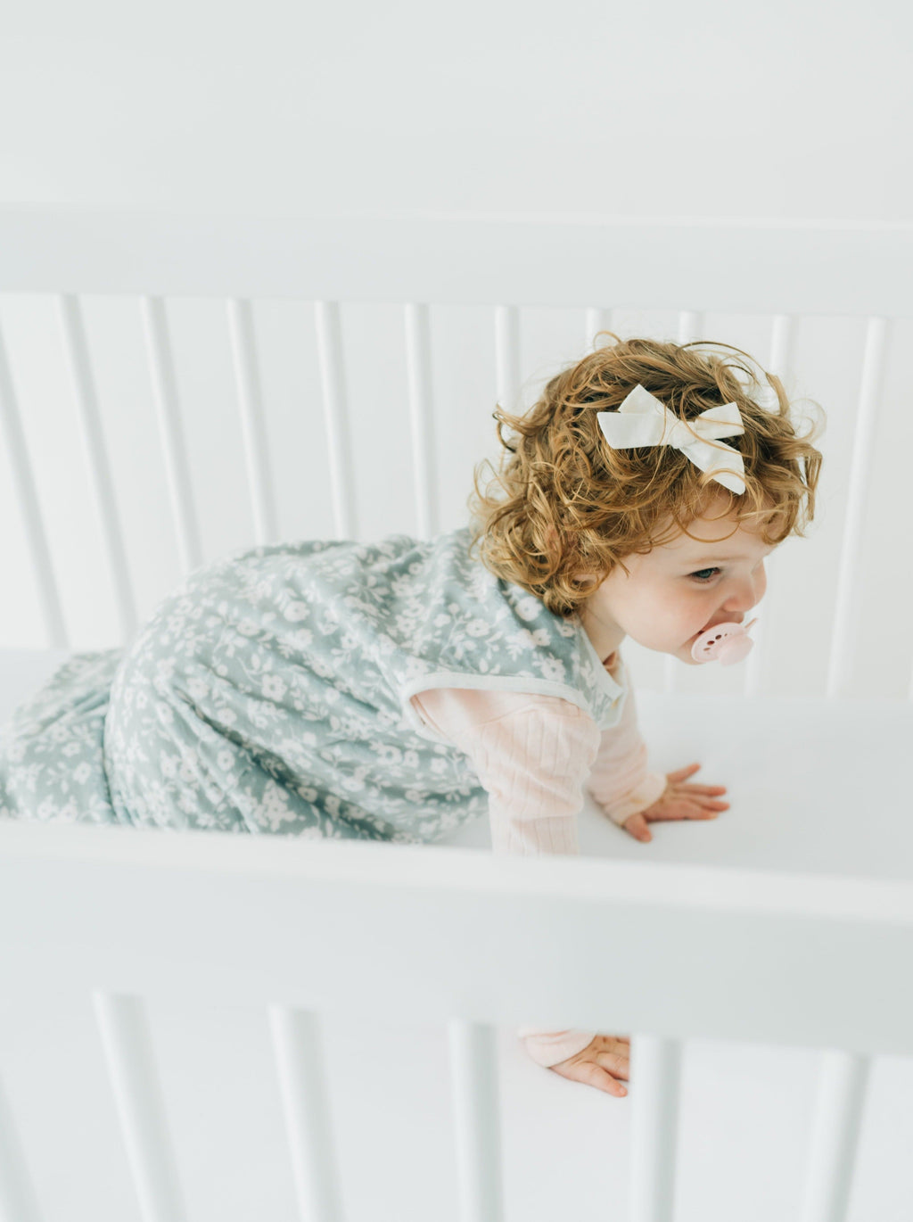 Dainty Floral Sage Wearable Minky Blanket - Image 3