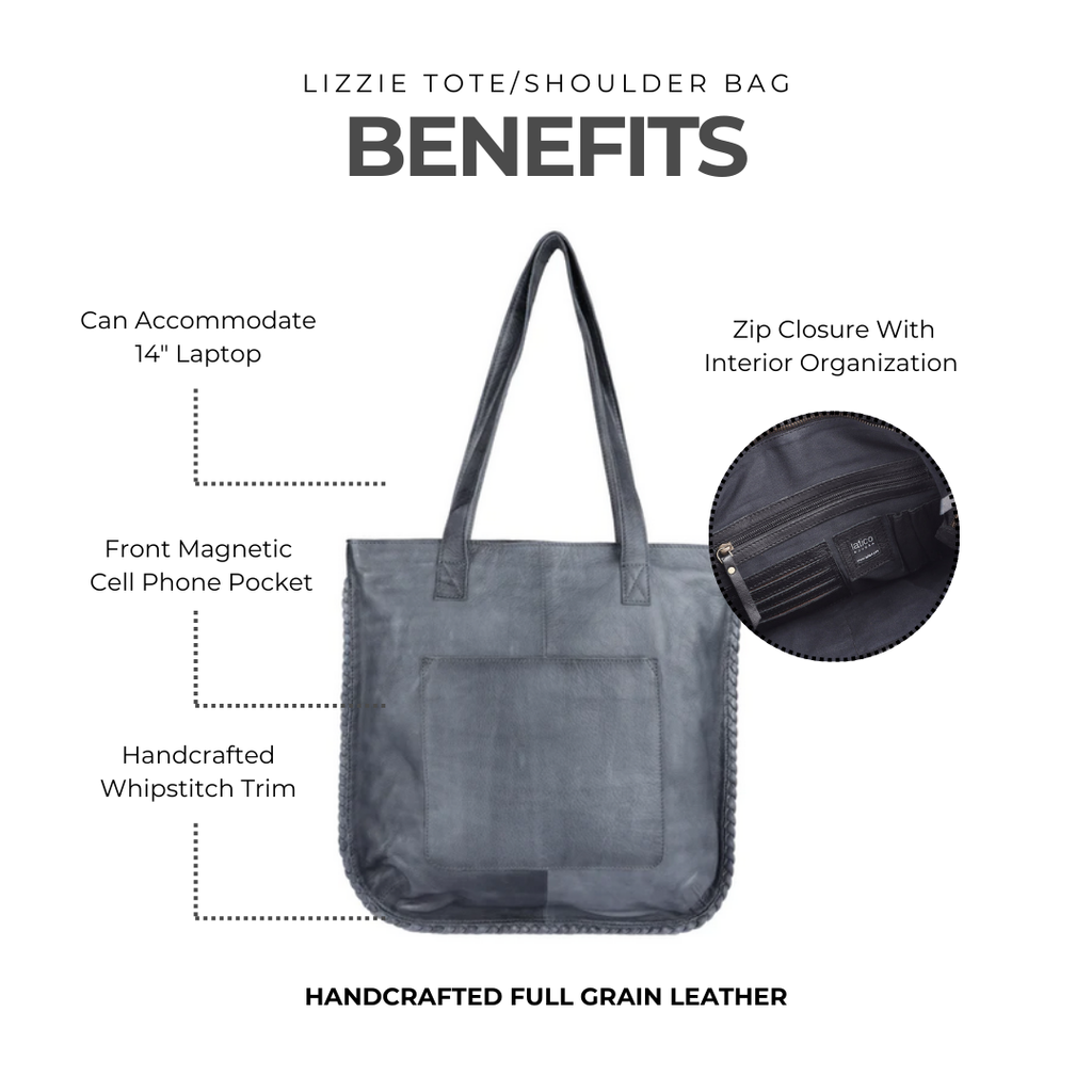 Lizzie Leather Tote Bag - Image 3