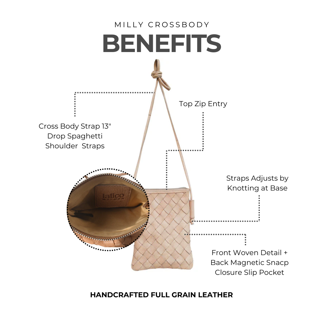 Milly Leather Crossbody Bag - Image 13