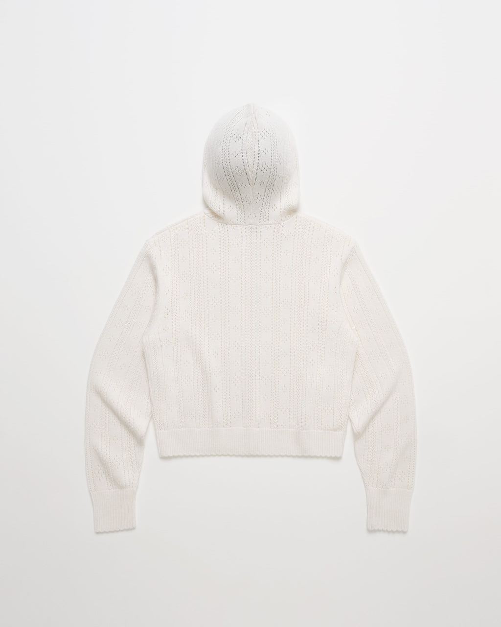 Pointelle Pullover Sweater Hoodie - Image 4