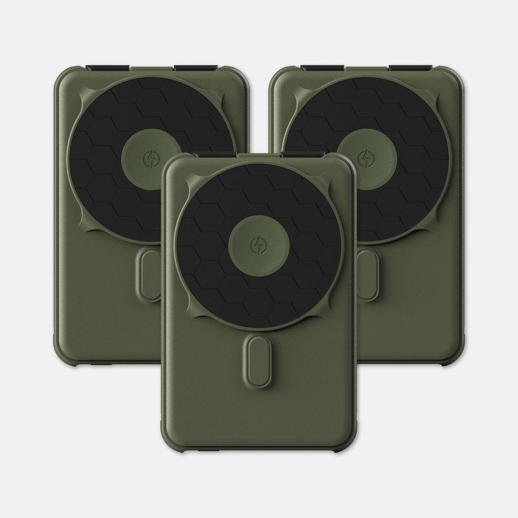 Magnetic Power Bank Bundle (3-Pack) - Matte Olive