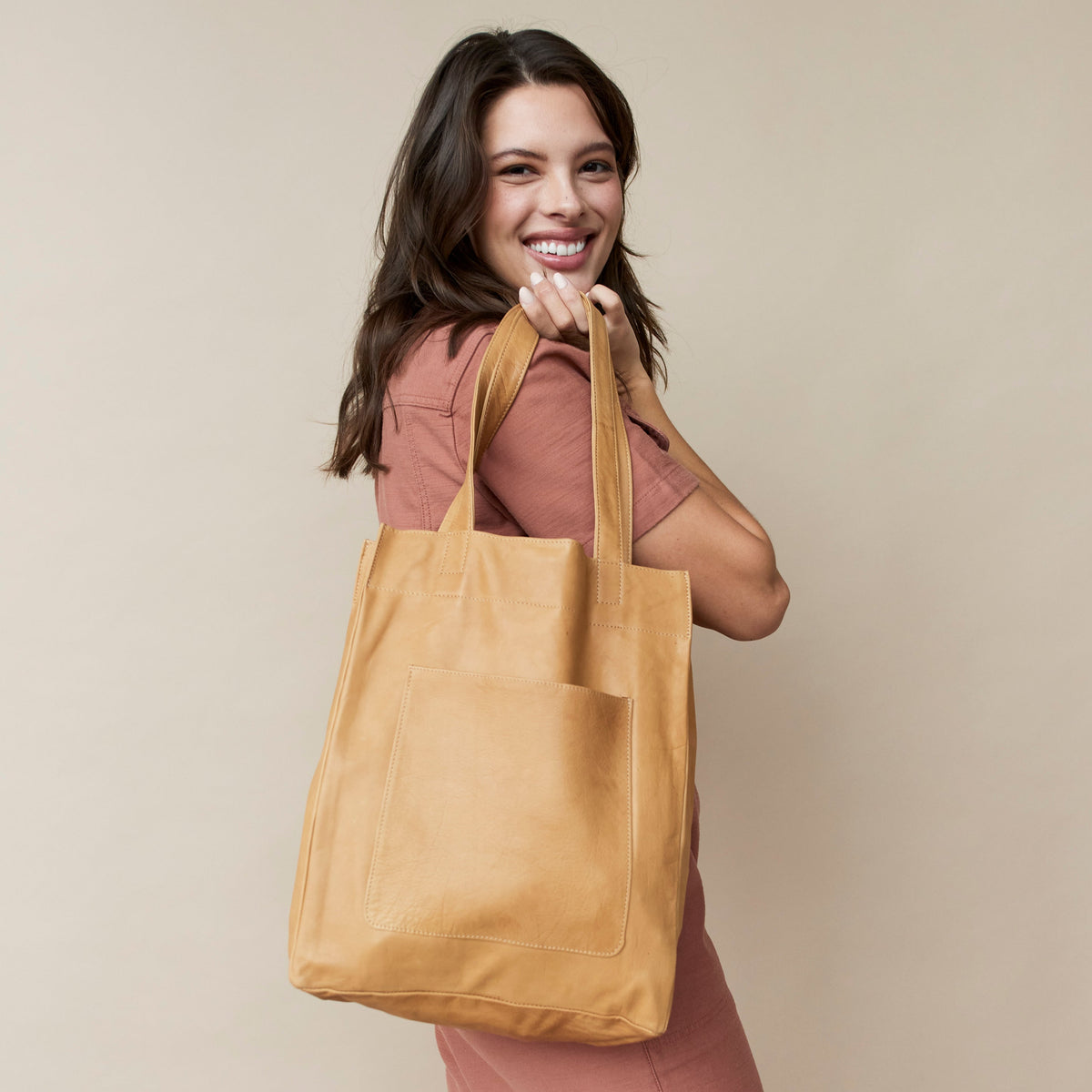 Margie Leather Tote Bag - Image 7