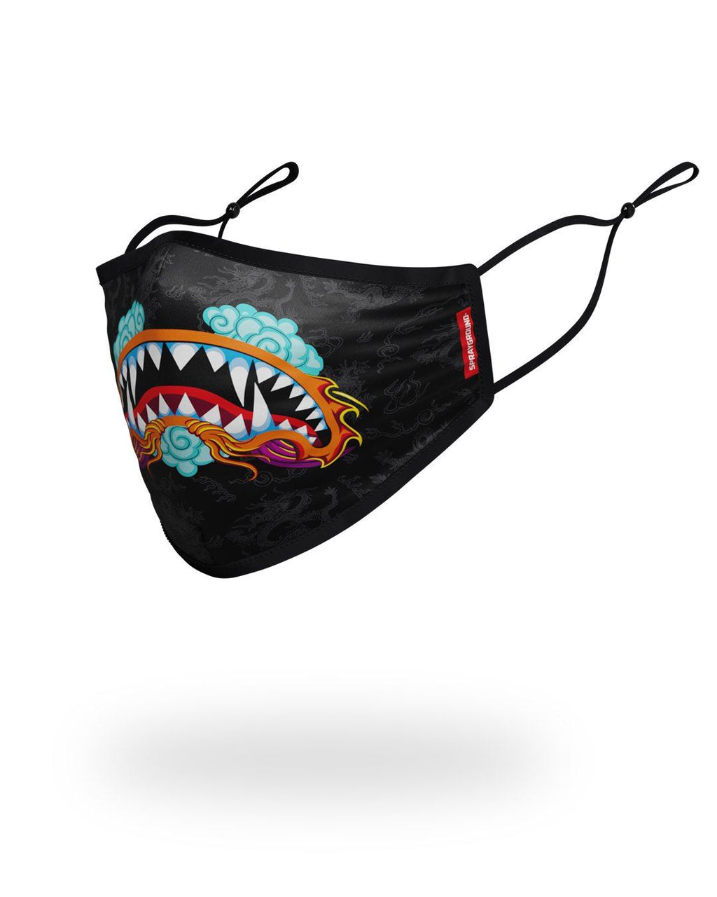 Adult Dragon Shark Form Fitting Face Mask - Image 2