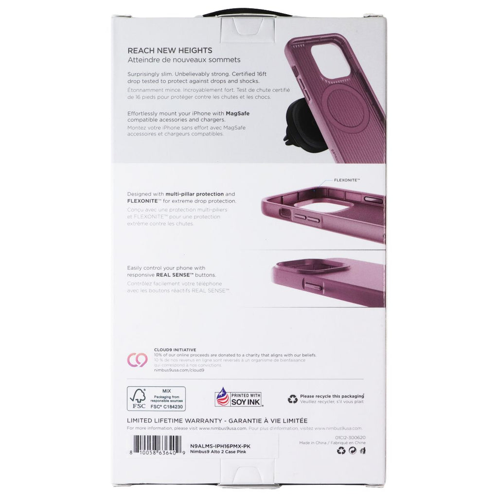 Nimbus9 Alto 2 Series Case for MagSafe for Apple iPhone 16 Pro Max - Pink - New - Image 2