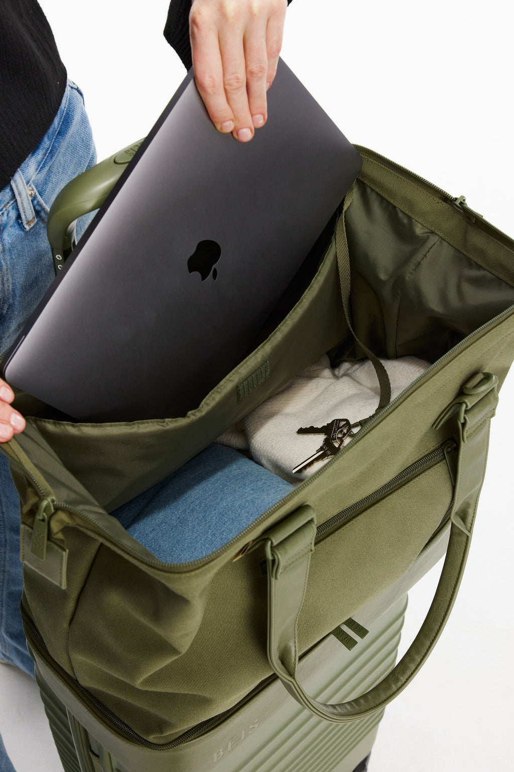 The Mini Weekender in Olive - Image 7
