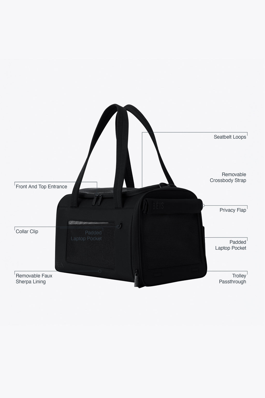 The Pet Carrier in Black - Image 2