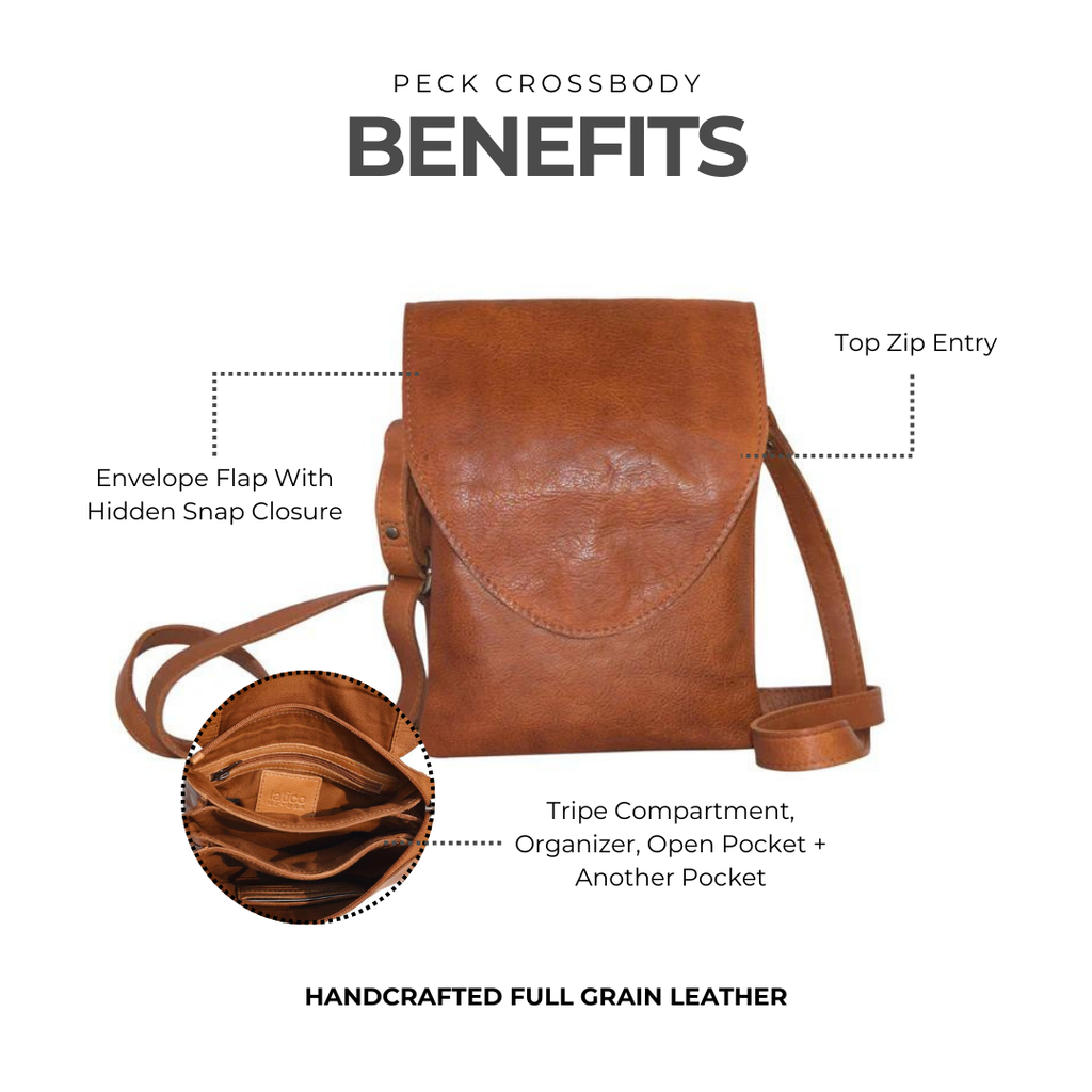 Peck Leather Crossbody Bag - Image 4