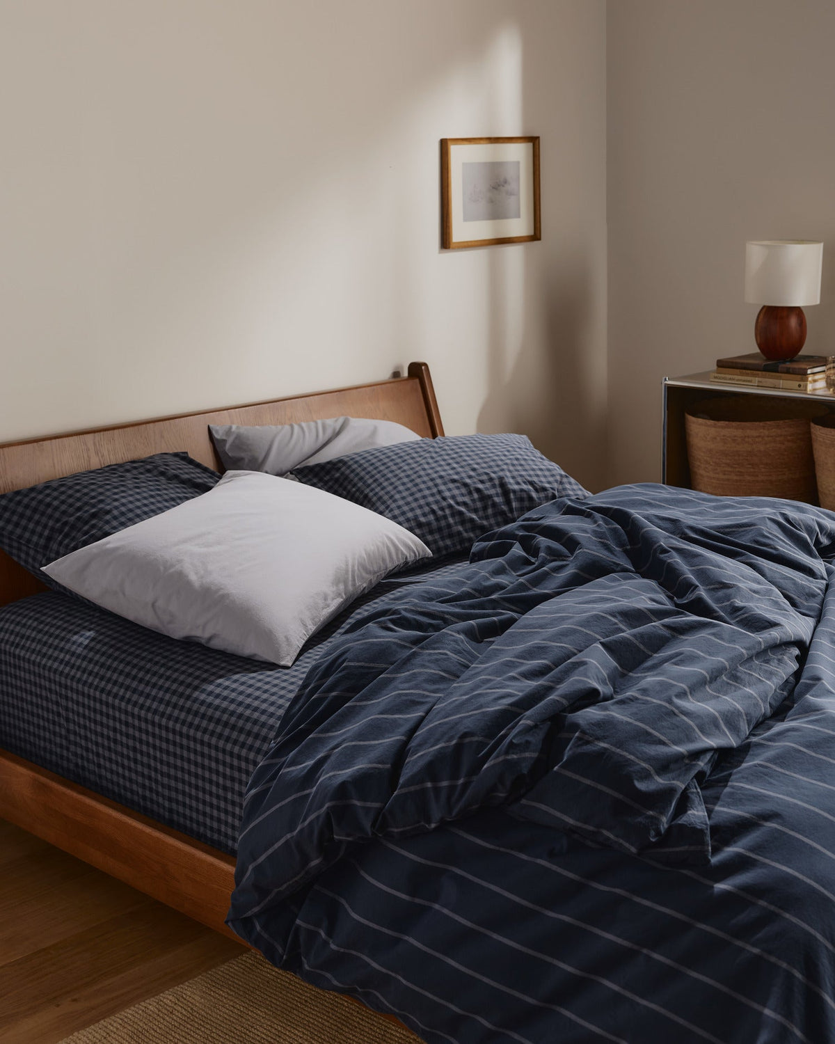 Brushed Cotton Venice Set - Dusk Check/Stripe F/Q - Image 2
