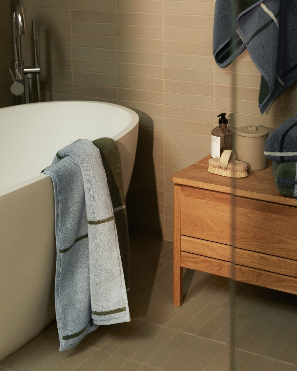 4+4 Organic Plush Bath Bundle - Thyme Windowpane - Image 5