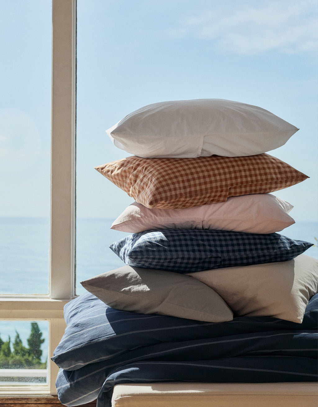 Brushed Cotton Pillowcase Set (Adobe Check) - Image 6
