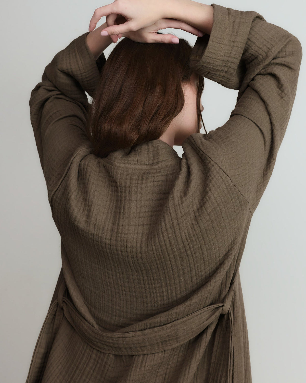 Cloud Cotton Robe (Warm Grey) - Image 4