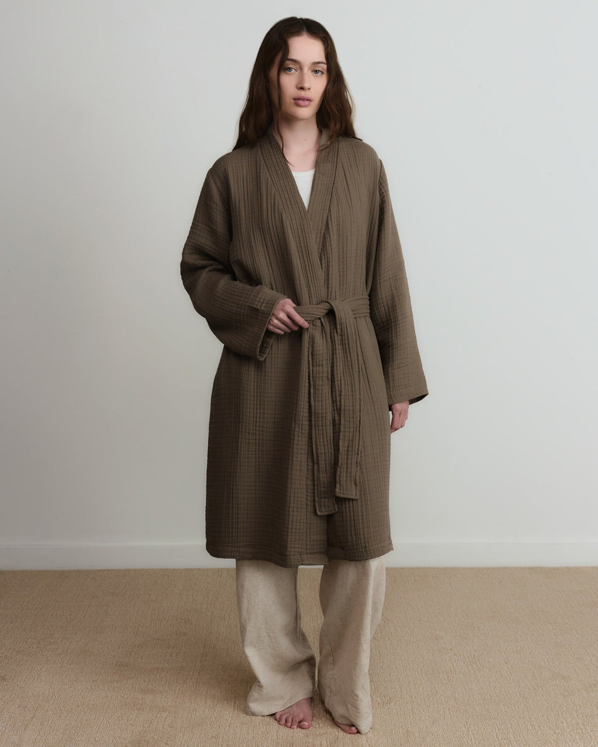 Cloud Cotton Robe (Warm Grey) - Image 2