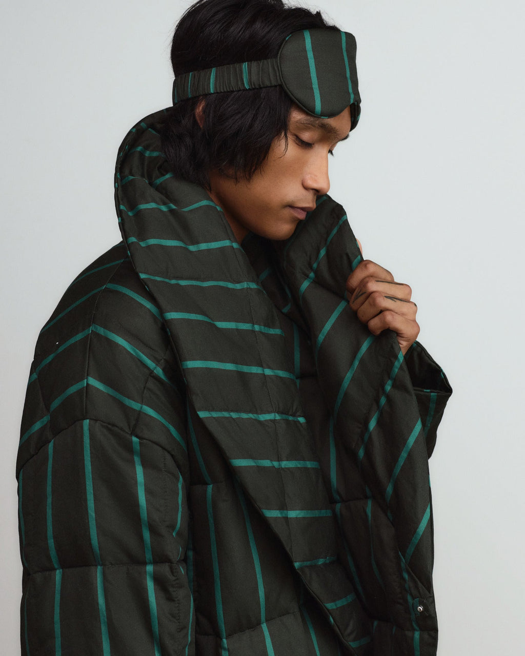 Cocoon Eye Mask (Evergreen and Malachite) - Image 3