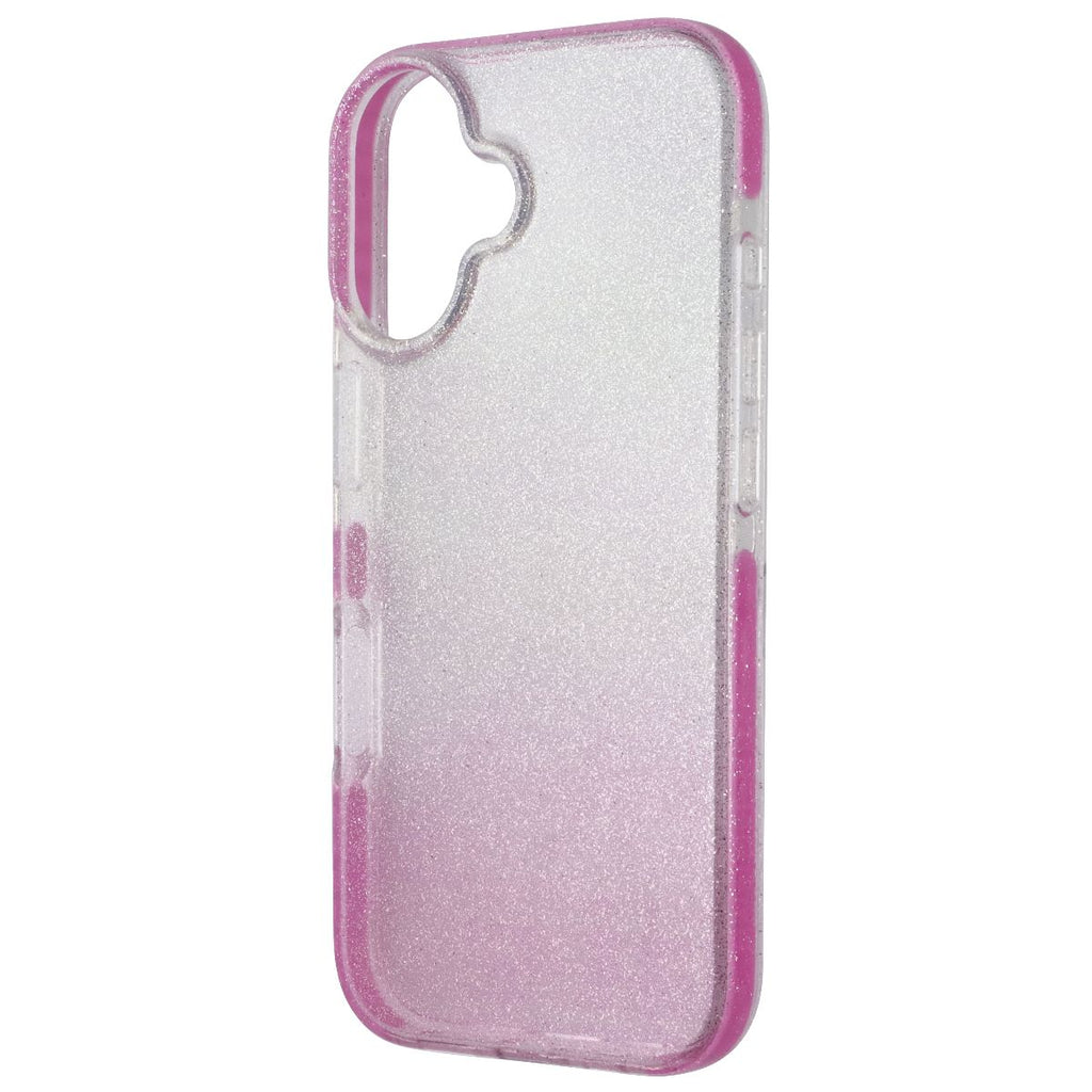 PureGear Slim Shell Designer Series Case for Apple iPhone 16 - Pink/Glitter - New