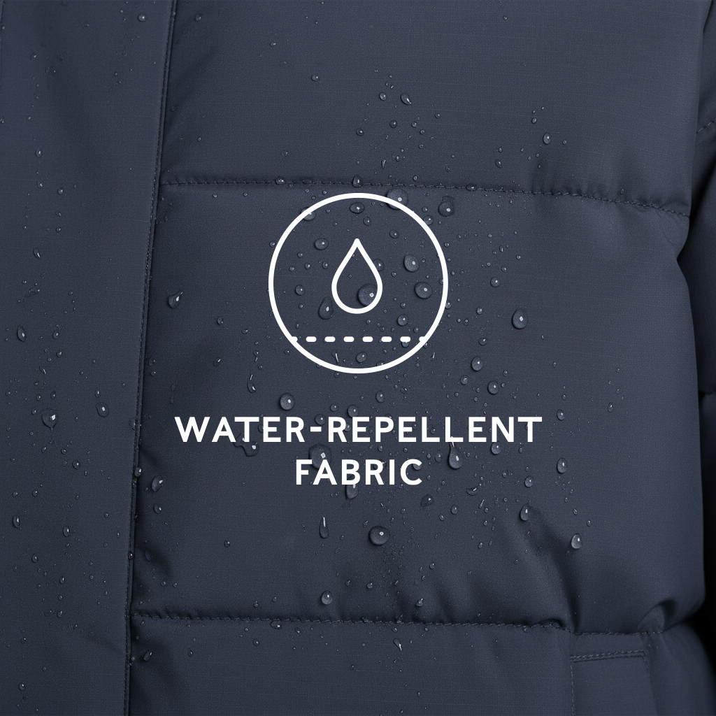 Preece Mens Long Shower Resistant Insulated Jacket - Dark Indigo - Image 11