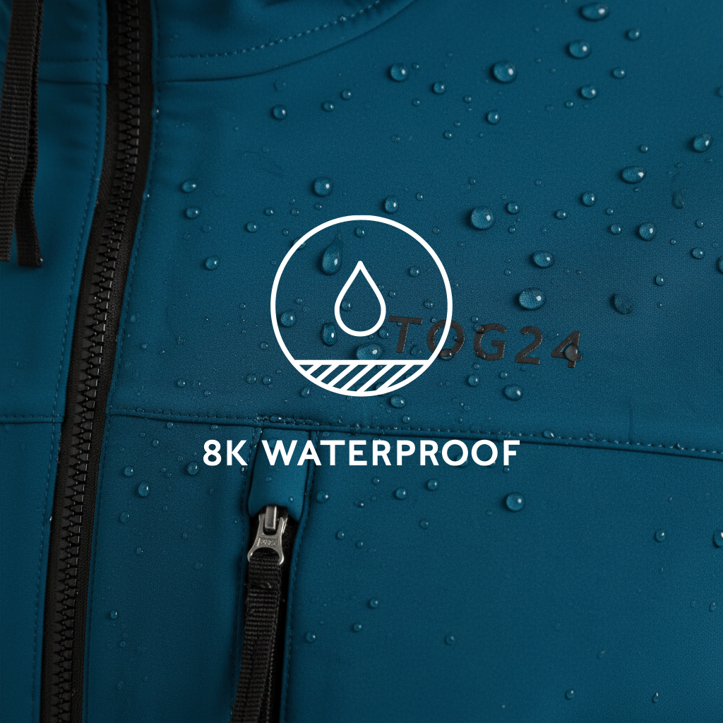 Retner Mens Waterproof Softshell Hooded Jacket - Marine Blue - Image 7