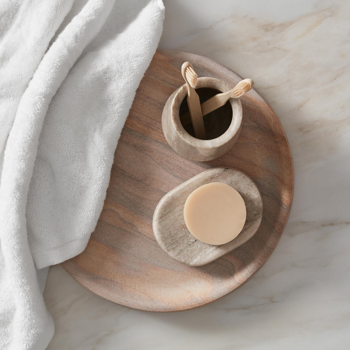 Riya Marble Toothbrush Holder - Image 5
