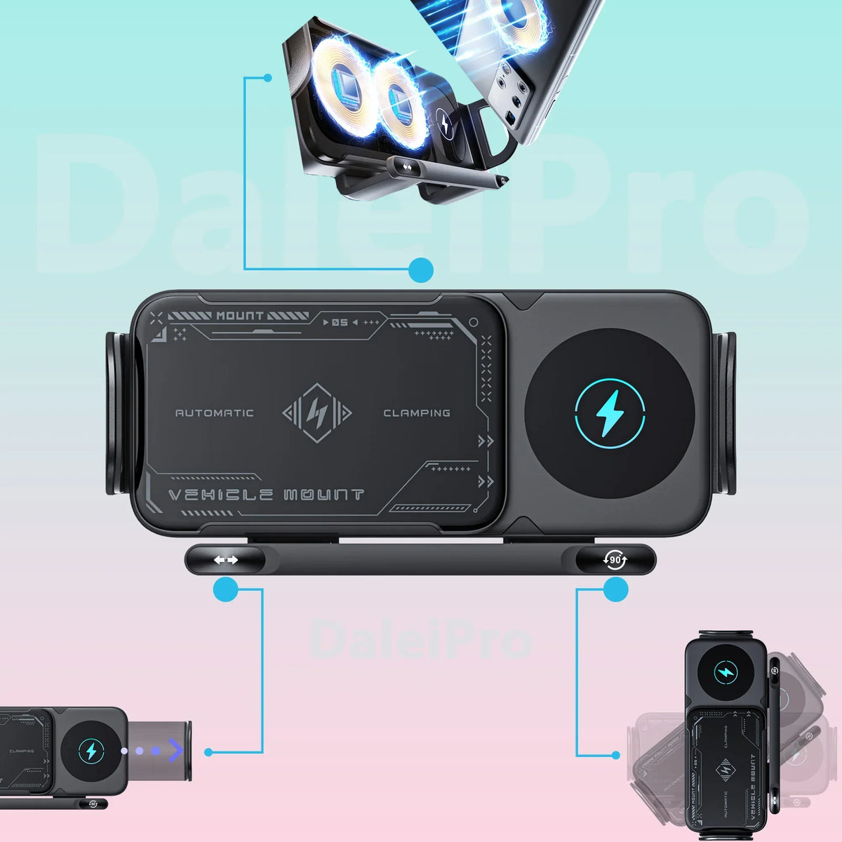 Foldable Wireless Car Phone Holder - Image 3