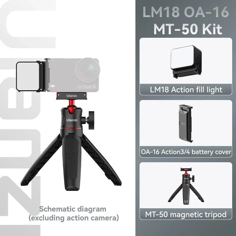 Ulanzi LM18 LED Video Fill Light - LM18 OA-16 MT-50 kit / CHINA