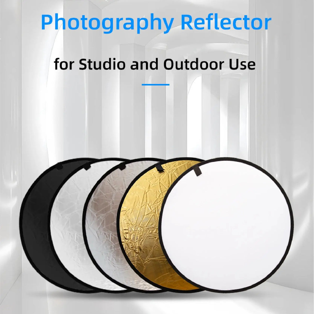 RF01 5-in-1 Collapsible Round Photography Reflector