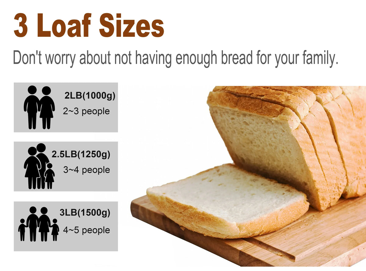 1.5kg Automatic Bread Machine 850w Programmable Bread Maker 15-hour Pre-set Timer Control Panel With Lcd Display - Image 10