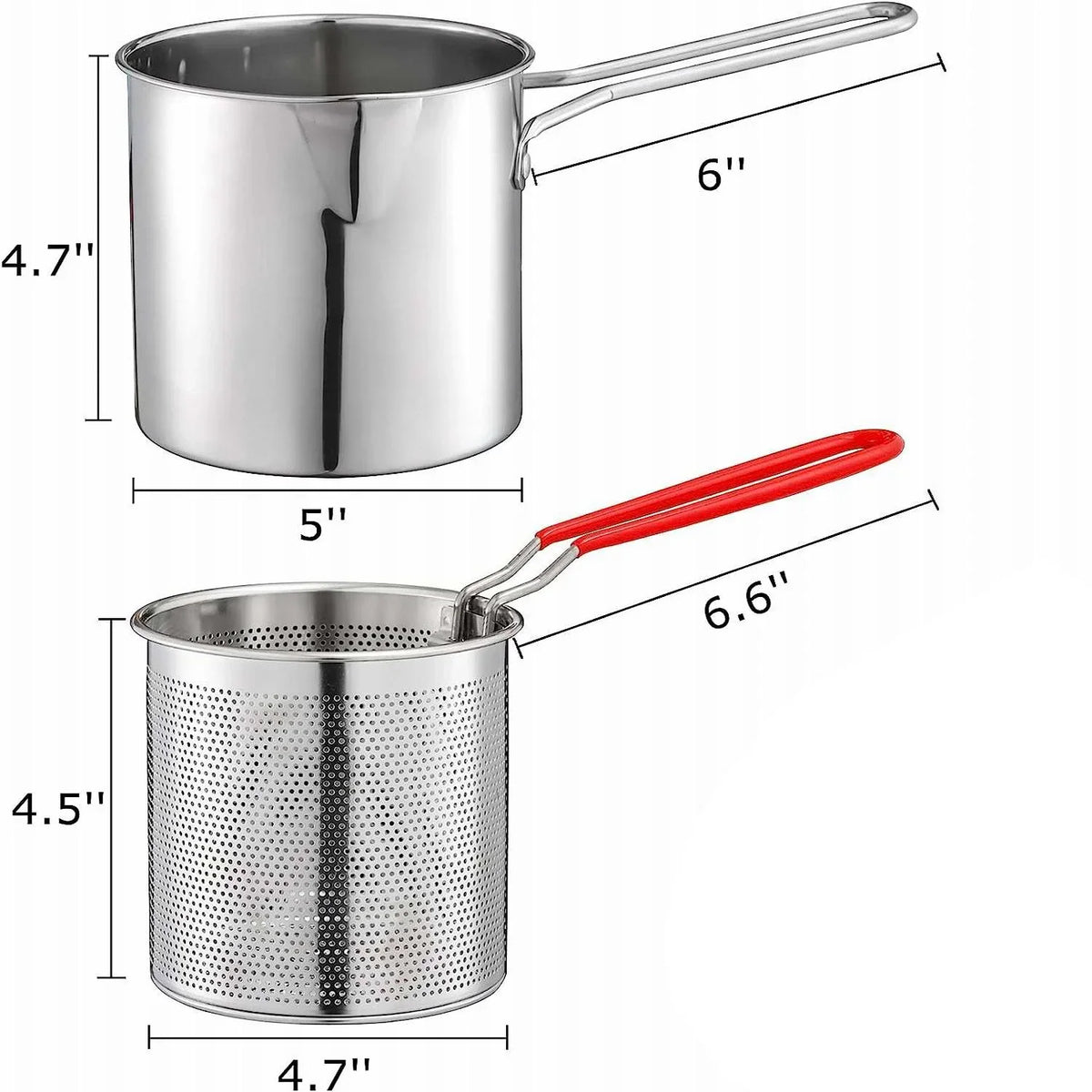 Deep Frying Pot Kitchen Fryer With Strainer Stainless Steel Tempura Fryer Pan Fry Pot Chicken Fried Chicken - Image 14